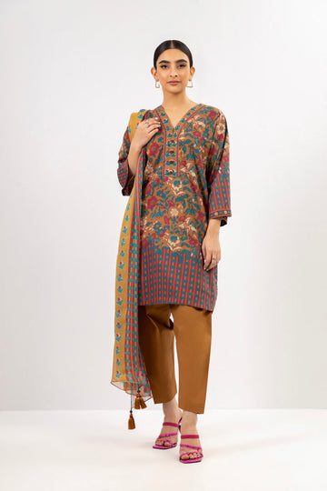 Alkaram MS-07-23-Mustard/Yellow Mid Summer Collection Online Shopping